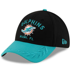 Miami Dolphins New Era 2025 NFL Draft 39THIRTY Flex Hat Black/Aqua | NFL