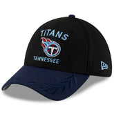 Tennessee Titans New Era 2025 NFL Draft 39THIRTY Flex Hat Black/Navy | NFL