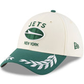 New York Jets New Era 2025 NFL Draft 39THIRTY Flex Hat Cream/Green | NFL