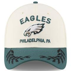 Philadelphia Eagles New Era 2025 NFL Draft 39THIRTY Flex Hat Cream/Midnight Green | NFL