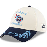 Tennessee Titans New Era 2025 NFL Draft 39THIRTY Flex Hat Cream/Navy | NFL