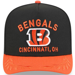 Cincinnati Bengals New Era Youth 2025 NFL Draft A-Frame 9FIFTY Snapback Hat Black/Orange | NFL