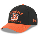 Cincinnati Bengals New Era Youth 2025 NFL Draft 9FORTY A-Frame M-Crown Adjustable Hat Black/Orange | NFL