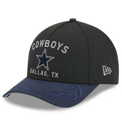 Dallas Cowboys New Era 2025 NFL Draft 9FORTY A-Frame M-Crown Adjustable Hat Black/Navy | NFL
