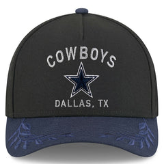 Dallas Cowboys New Era 2025 NFL Draft 9FORTY A-Frame M-Crown Adjustable Hat Black/Navy | NFL
