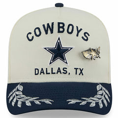 Dallas Cowboys New Era 2025 NFL Draft A-Frame 59FIFTY Fitted Hat Cream/Navy | NFL