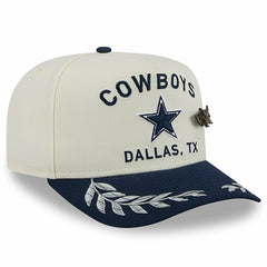 Dallas Cowboys New Era 2025 NFL Draft A-Frame 59FIFTY Fitted Hat Cream/Navy | NFL