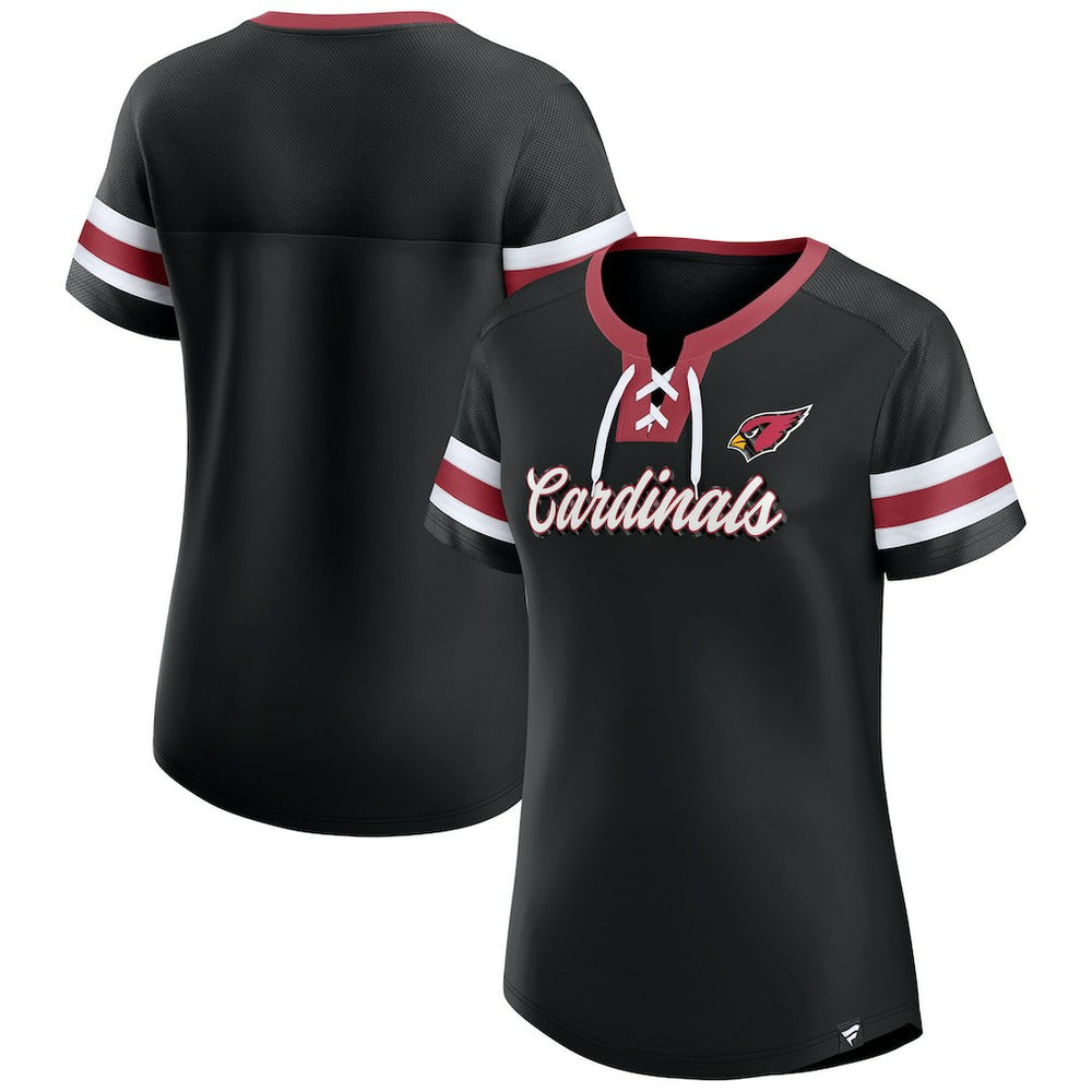 Arizona Cardinals Women's Original State Lace-Up T-Shirt Black | Fanatics