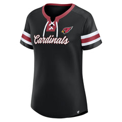 Arizona Cardinals Women's Original State Lace-Up T-Shirt Black | Fanatics