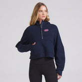Montreal Canadiens lululemon Women's Scuba Oversized Half-Zip Hoodie - True Navy - NHL