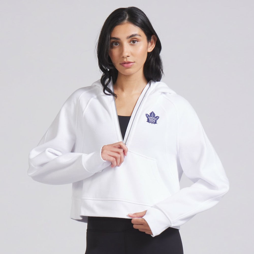 Toronto Maple Leafs lululemon Women's Scuba Oversized Half-Zip Hoodie - White - NHL