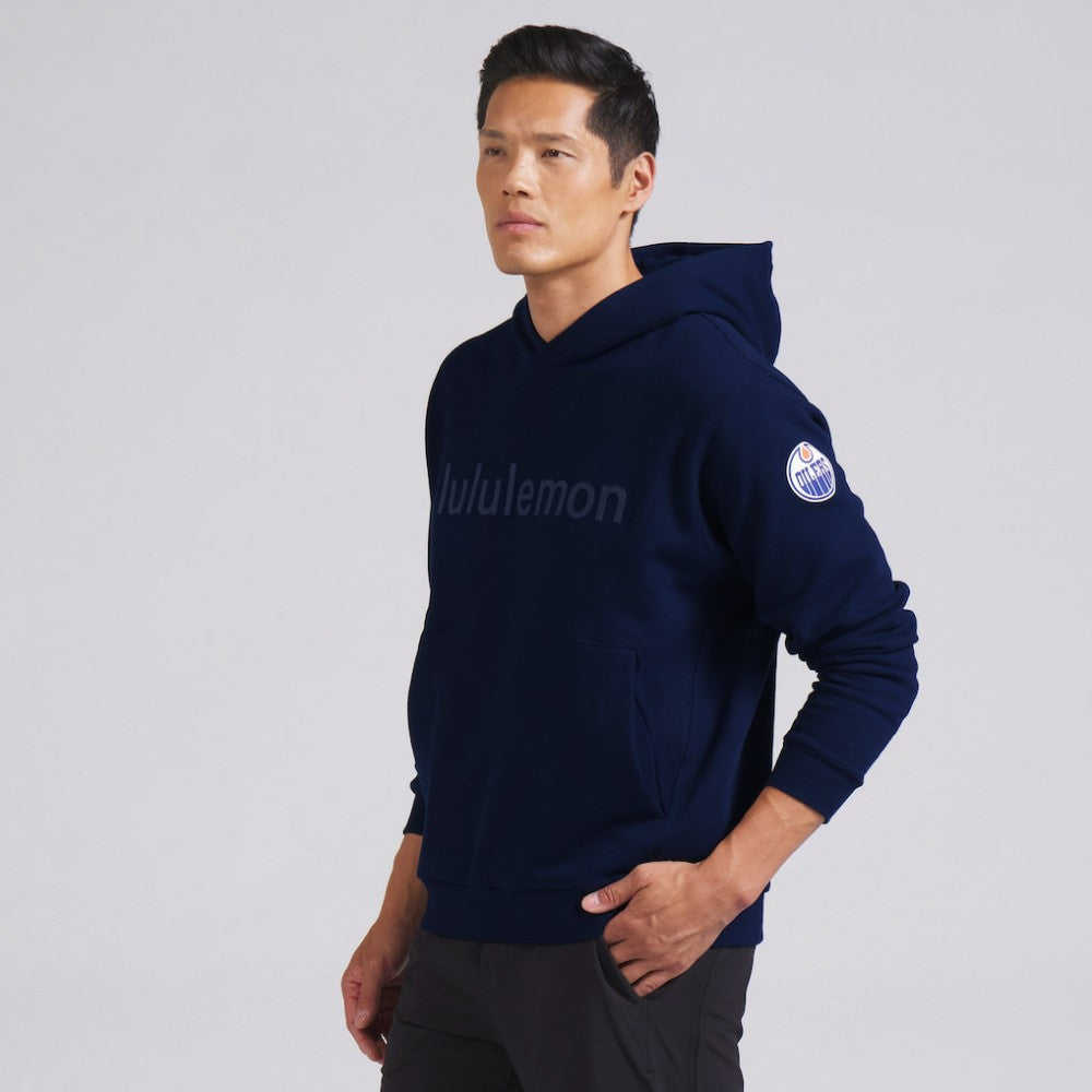 Edmonton Oilers lululemon Steady State Pullover Hoodie - True Navy - NHL
