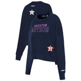 Houston Astros Pro Standard Women's Game Day Classics Crewneck Pullover Sweatshirt - MLB