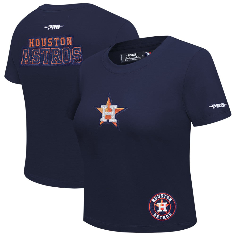 Houston Astros Pro Standard Women's Game Day Classics Baby Doll Cropped T-Shirt - MLB