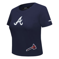 Atlanta Braves Pro Standard Women's Game Day Classics Baby Doll Cropped T-Shirt - MLB