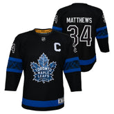 Auston Matthews Toronto Maple Leafs Youth Alternate Premier Player Jersey - Black - NHL