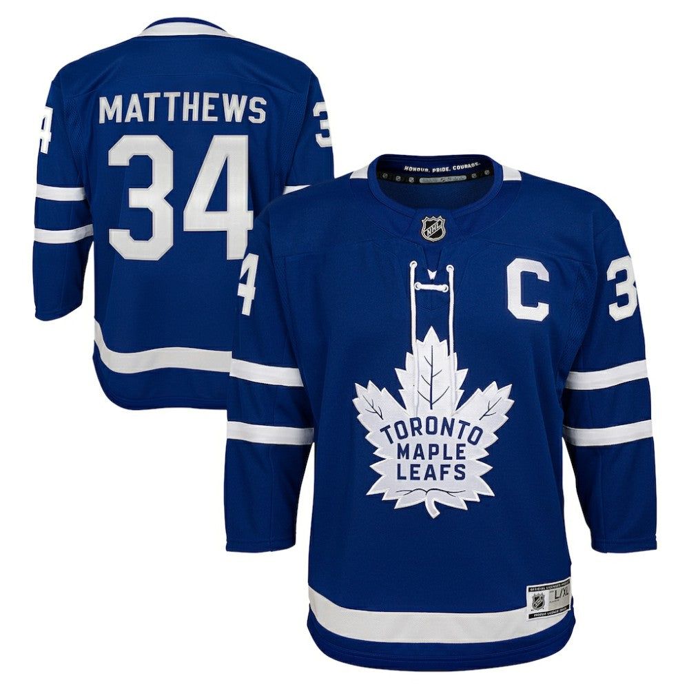 Auston Matthews Toronto Maple Leafs Youth Home Premier Player Jersey - Blue - NHL