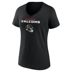 Michael Penix Jr. Atlanta Falcons Women's Name & Number Team Wordmark V-Neck T-Shirt Black | NFL