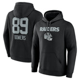 Brock Bowers Las Vegas Raiders Name & Number Team Wordmark Pullover Hoodie Black | NFL