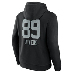 Brock Bowers Las Vegas Raiders Name & Number Team Wordmark Pullover Hoodie Black | NFL