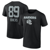 Brock Bowers Las Vegas Raiders Name & Number Team Wordmark T-Shirt Black | NFL