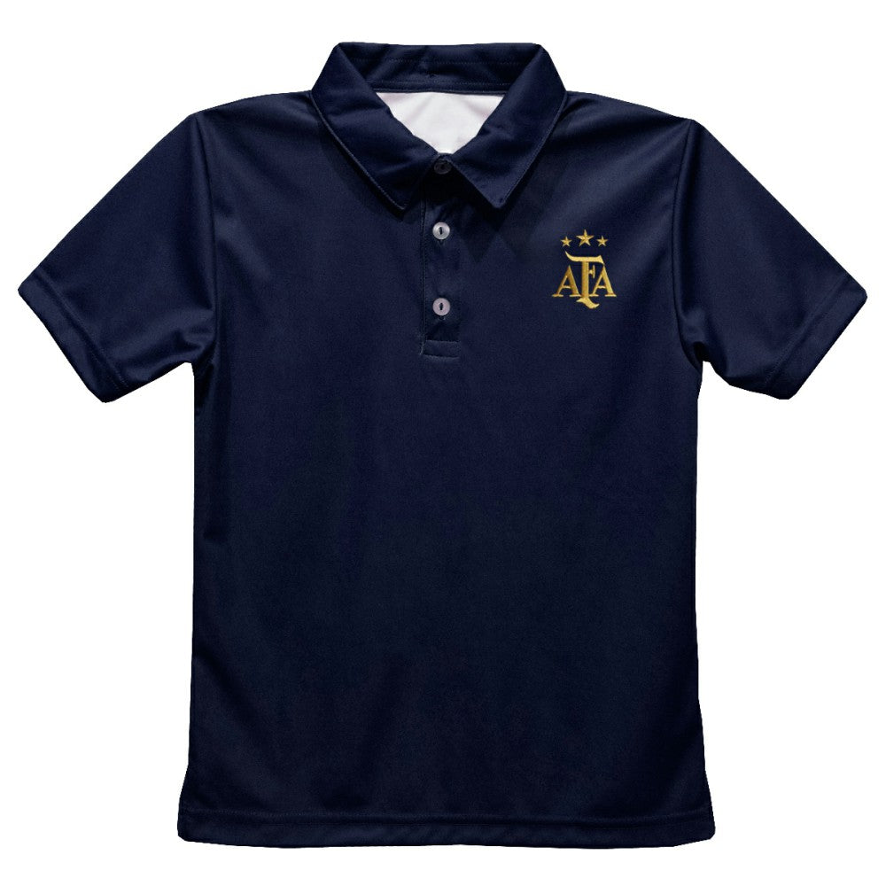 Argentina National Team Vive La Fete Youth Solid Polo Navy - FIFA World CUP