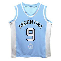Julián Álvarez Argentina National Team Vive La Fete Mesh Basketball Jersey Light Blue - FIFA World CUP