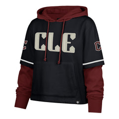 Cleveland Guardians '47 Women's City Connect Shortstop Cropped Pullover Hoodie - MLB