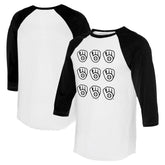 Milwaukee Brewers Tiny Turnip Women's Logo Grid 3/4 Sleeve Raglan T-Shirt - MLB