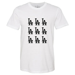 Los Angeles Dodgers Tiny Turnip Women's Logo Grid T-Shirt - MLB