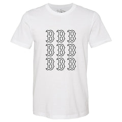 Boston Red Sox Tiny Turnip Women's Logo Grid T-Shirt - MLB