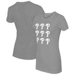 Philadelphia Phillies Tiny Turnip Women's Logo Grid T-Shirt - MLB