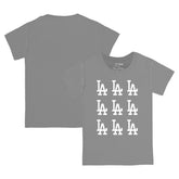 Los Angeles Dodgers Tiny Turnip Youth Logo Grid T-Shirt - MLB