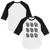 San Diego Padres Tiny Turnip Youth Logo Grid Raglan 3/4-Sleeve T-Shirt - MLB