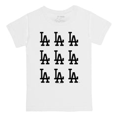 Los Angeles Dodgers Tiny Turnip Youth Logo Grid T-Shirt - MLB