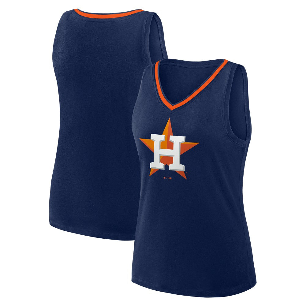 Houston Astros Women's Plus Sized Stellar Win V-Neck Tank Top - MLB