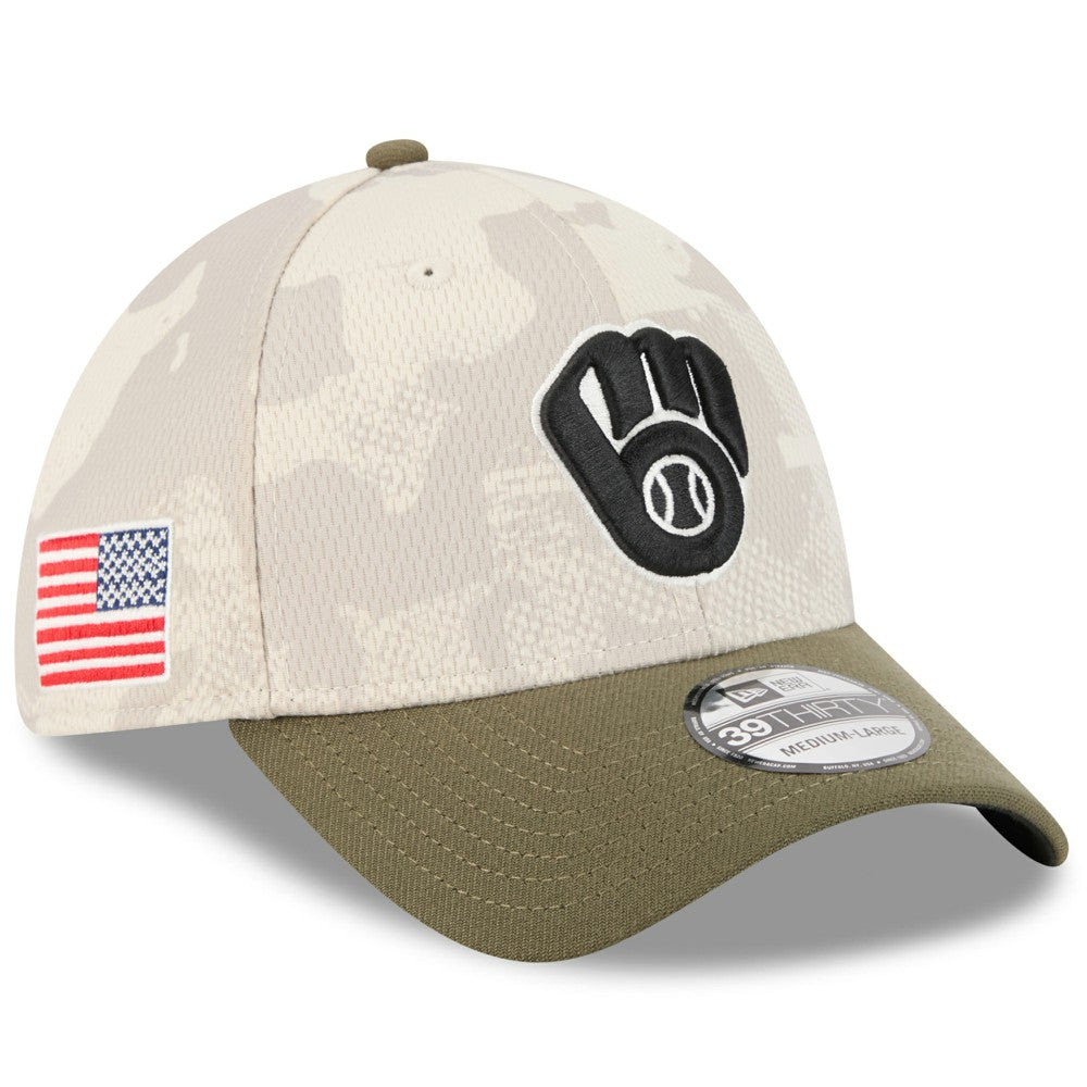 Milwaukee Brewers New Era 2025 Armed Forces Day 39THIRTY Flex Hat - MLB