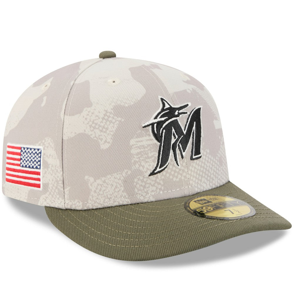 Miami Marlins New Era 2025 Armed Forces Day 59FIFTY Fitted Hat - MLB