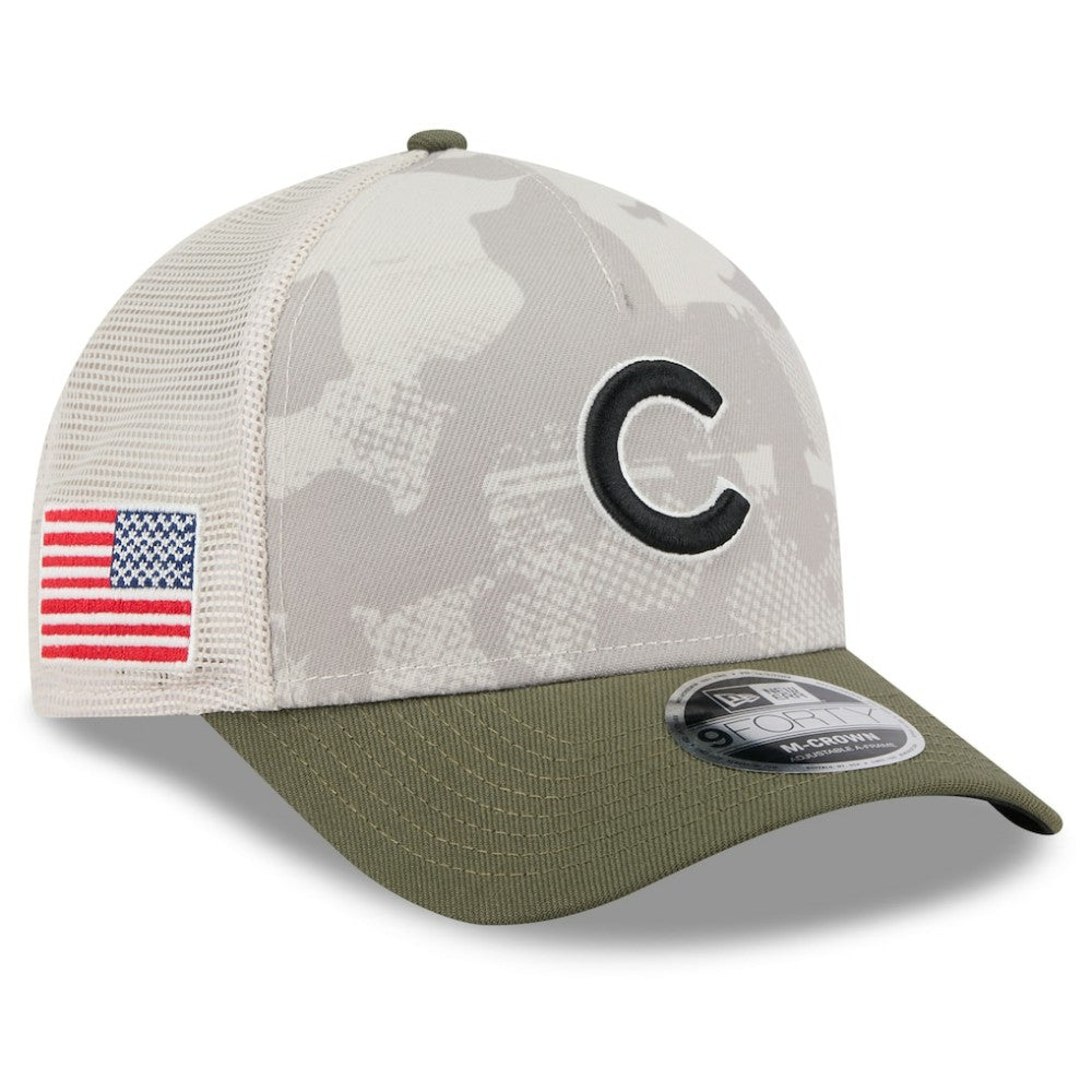 Chicago Cubs New Era 2025 Armed Forces Day 9FORTY M-Crown A-Frame Adjustable Hat - MLB