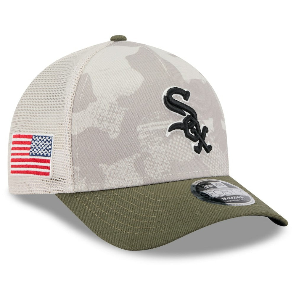 Chicago White Sox New Era 2025 Armed Forces Day 9FORTY M-Crown A-Frame Adjustable Hat - MLB