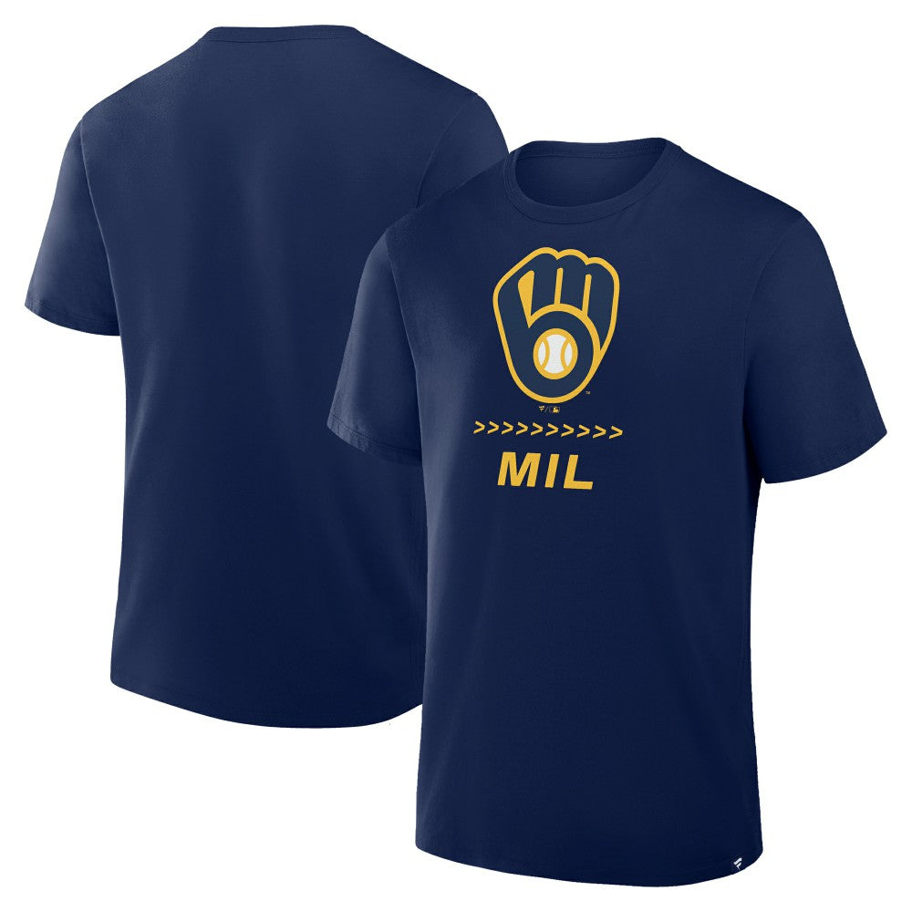 Milwaukee Brewers Fanatics Clubhouse Legacy Side Swipe T-Shirt - MLB