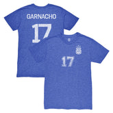 Alejandro Garnacho Argentina National Team 1863FC Player Vintage Tri-Blend T-Shirt Blue - FIFA World CUP