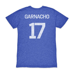Alejandro Garnacho Argentina National Team 1863FC Player Vintage Tri-Blend T-Shirt Blue - FIFA World CUP