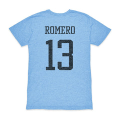 Cristian Romero Argentina National Team 1863FC Player Vintage Tri-Blend T-Shirt Light Blue - FIFA World CUP