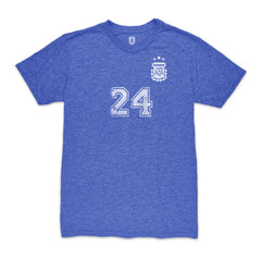 Enzo Fernández Argentina National Team 1863FC Player Vintage Tri-Blend T-Shirt Blue - FIFA World CUP