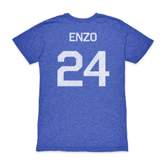 Enzo Fernández Argentina National Team 1863FC Player Vintage Tri-Blend T-Shirt Blue - FIFA World CUP
