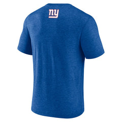 New York Giants Tri-Blend Helmet End Around T-Shirt Heather Royal | Fanatics