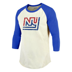 Lawrence Taylor New York Giants Majestic Threads Retired Player Name & Number 3/4 Raglan Sleeve T-Shirt Cream/Red | NFL