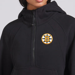 Boston Bruins lululemon Women's Scuba Oversized Half-Zip Hoodie - Black - NHL