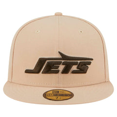 New York Jets New Era Candied Pecan 59FIFTY Fitted Hat Tan | NFL